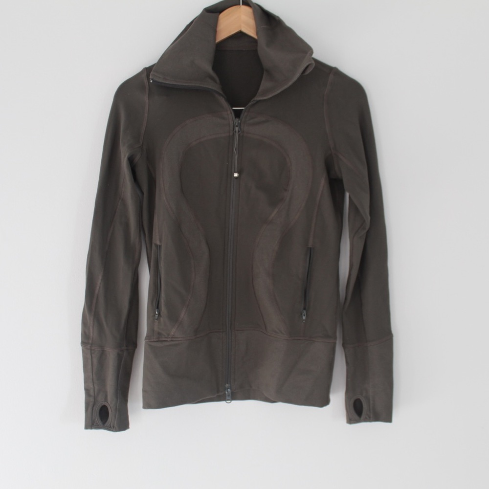 NEVER WORN Olive Zip-Up